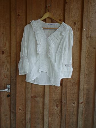 Weisse Bluse von ZARA Gr. M - 425117