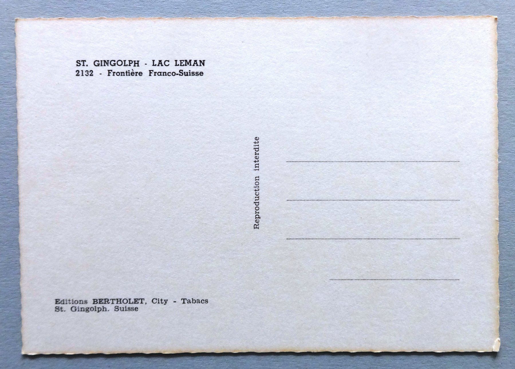 Cartoline postali: Saint-Gingolph, Lac Léman – Usato da Fétigny venduto da Billy2miny 1