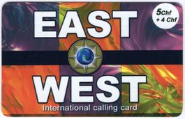 5 + 4 CHF EAST WEST - seltene Prepaid Telefonkarte