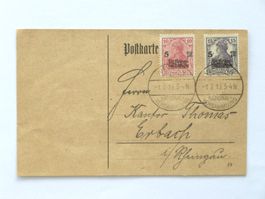 DR - PK 1919 mit Satz "für Kriegsbesch.", SSt. WEIMAR 1.7.19