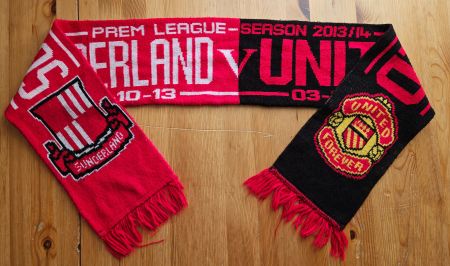 AFC Sunderland vs Manchester United 13/14 Schal Fussball Fan