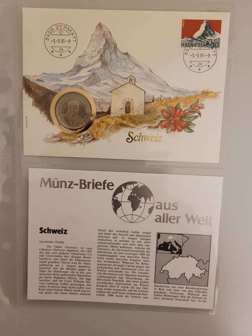 Tutti le monete: Münzbrief Schweiz – Nuovo e nell'imballaggio originale da Bertschikon Gossau venduto da KEO2