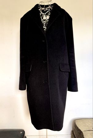 Max Mara Damen Mantel schwarz Grösse 36 Wolle Kaschmir