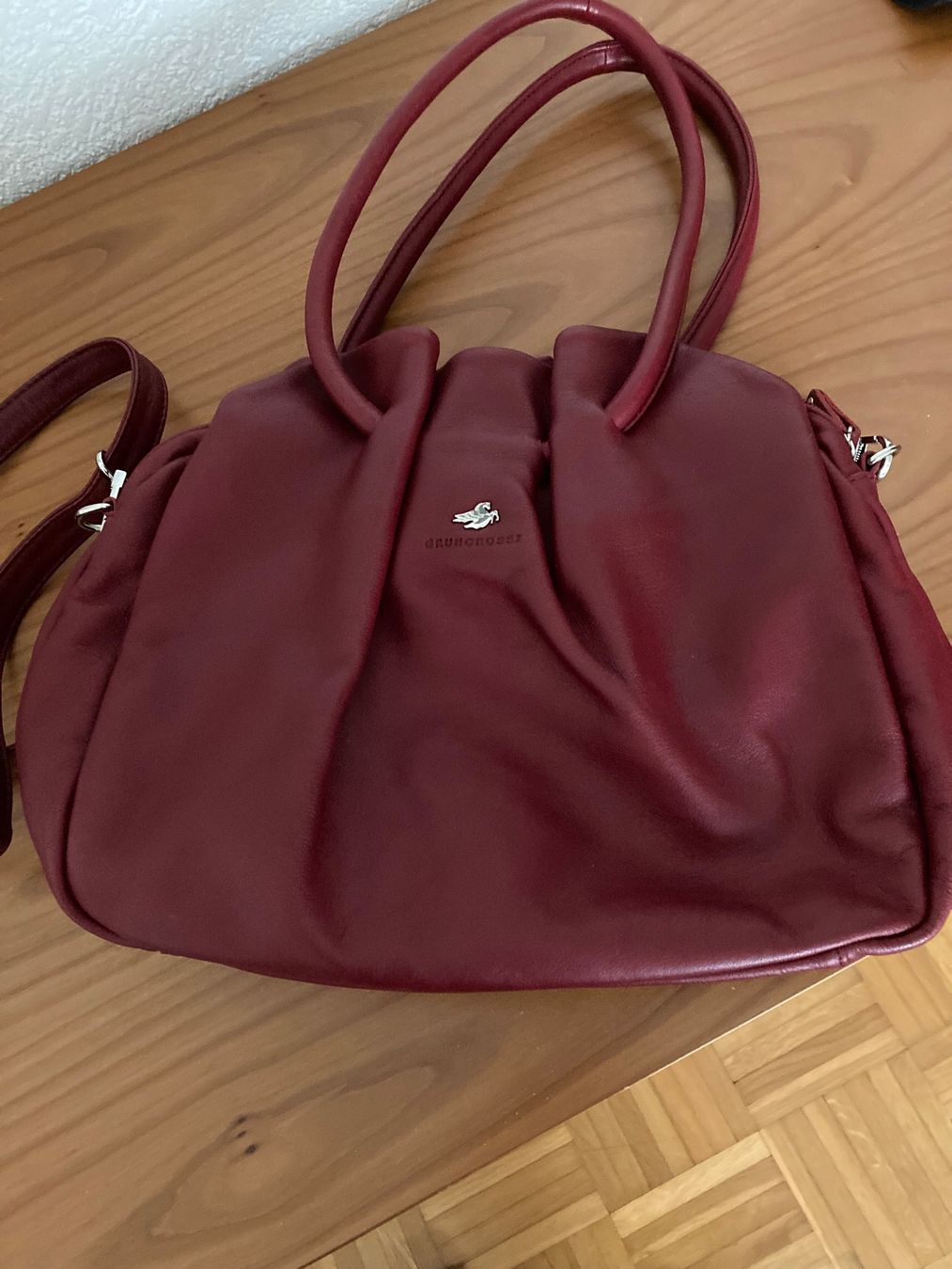 Bruno Rossi Borse da donna: Bruno Rossi Leder Handtasche, Weinrot – Usato da Geroldswil venduto da schaelli-1 5