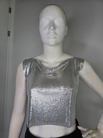 Damen Bluse/ T-Shirt aus Metall neu