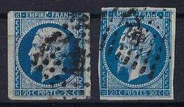 Frankreich 1859/60 Napoleon III 20 Centesimi gest.