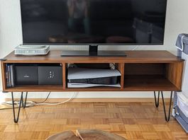 Meuble TV vintage en bois  très bon état