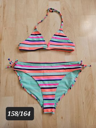 Mädchen Bikini Gr. 158/164 bunt gestreift Sommer