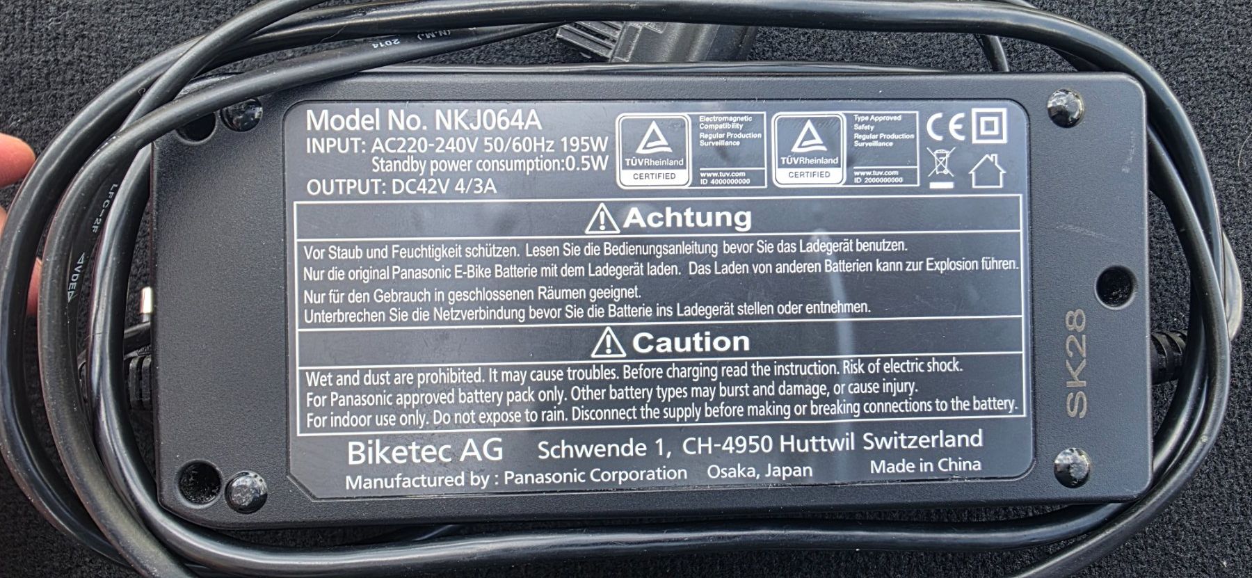 Flyer Caricabatterie: Flyer Ladegerät 36 V Next Generation/ SIB 1.0 – Usato da Buchs SG venduto da MATGEOMAR 1