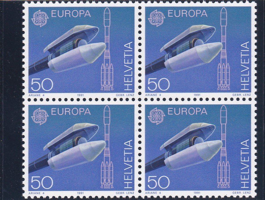 Tutti i francobolli: Postfrisch 4er Block EUROPA 1991 – Nuovo (secondo la descrizione) da Schliern b. Köniz venduto da joni20