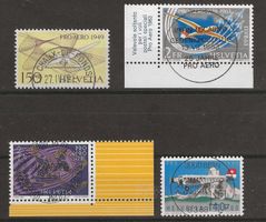 4 Flugpost Marken mit Ersttag Vollstempel : KP 240.--