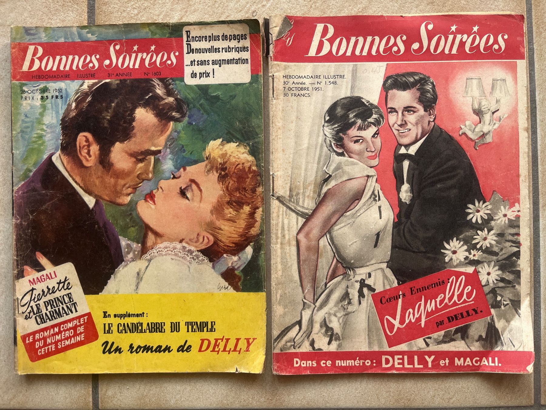 Zeitschriften & Magazine: Magazines BONNES SOIREES 1951 & 1952 – Gebraucht aus Vernayaz von Darkfrost