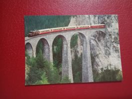 AK Bahn Salonzug der Rhätischen Bahn Viadukt (956)