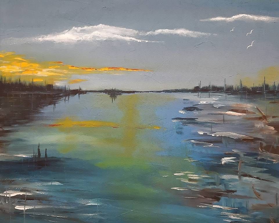 Dipinti: Abend am Fluss – Usato da Seengen venduto da rom_c9v2