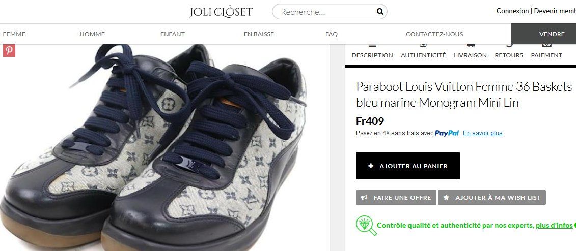 Louis Vuitton Scarpe da donna: Sneakers Louis Vuitton .38 – Usato da Collonges venduto da Auganien 9