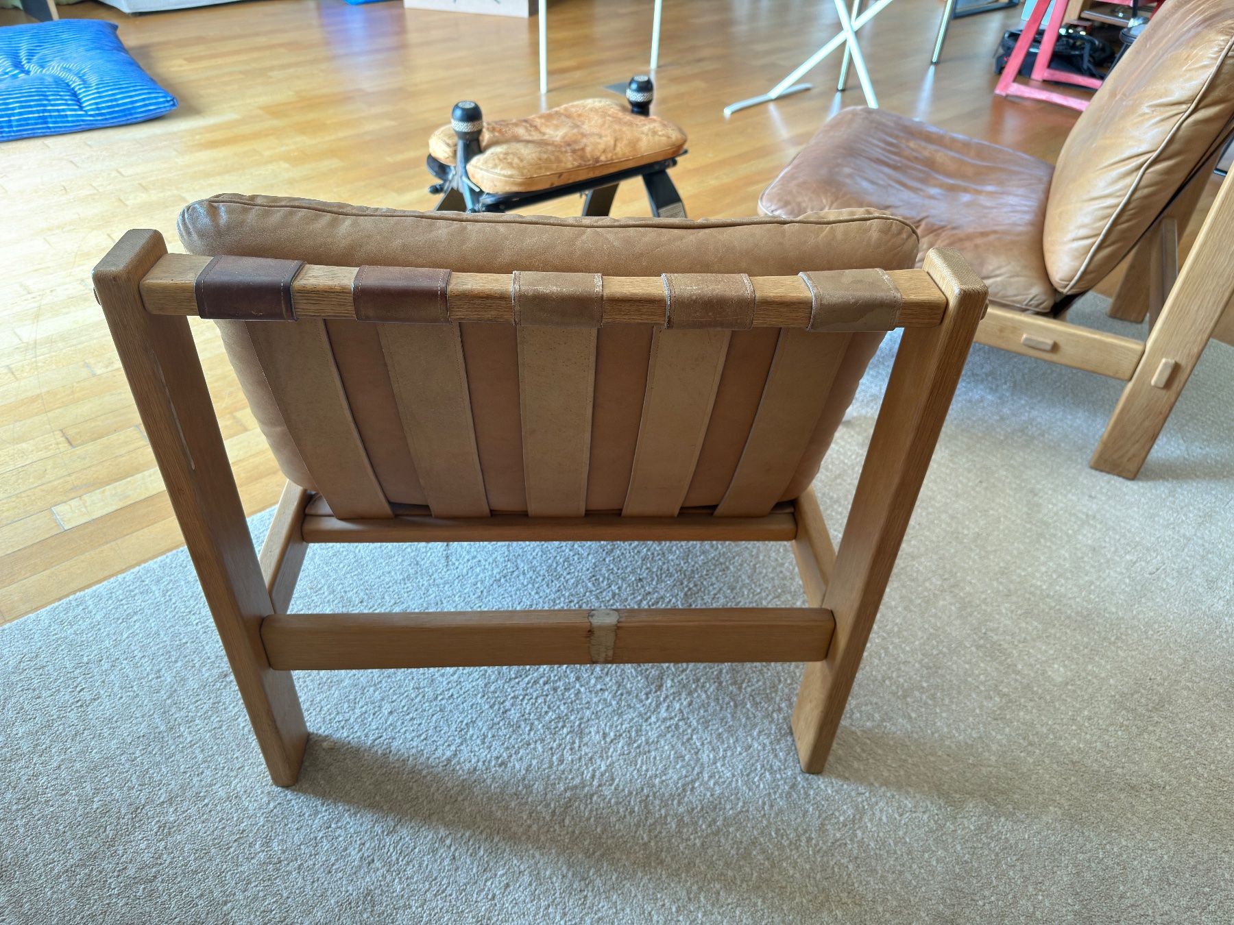 Poltrone: Vintage Ledersessel Set + Hocker – Usato da Zürich venduto da isabella_p 4