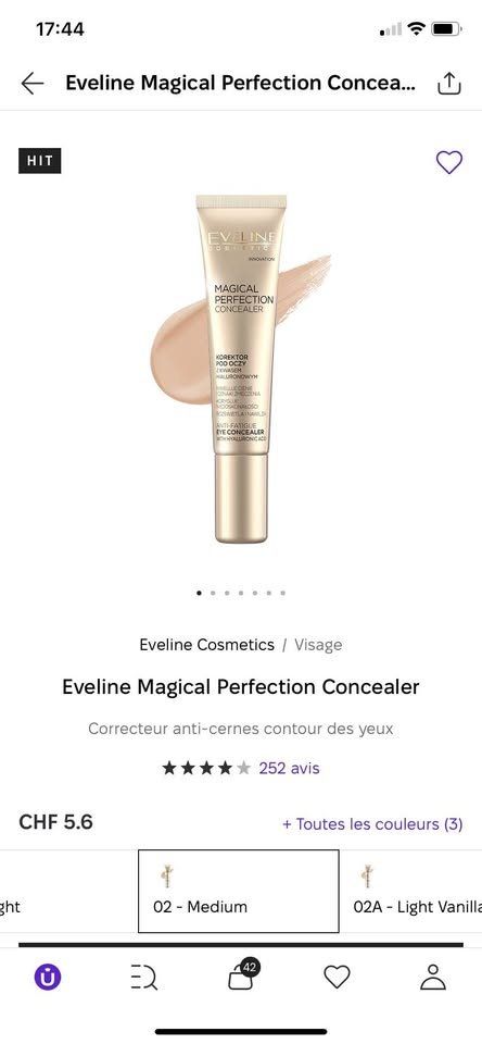 Make-up: correttore concealer eveline 02 medium anti-fatigue – Usato da Balerna venduto da AnnadiBalerna