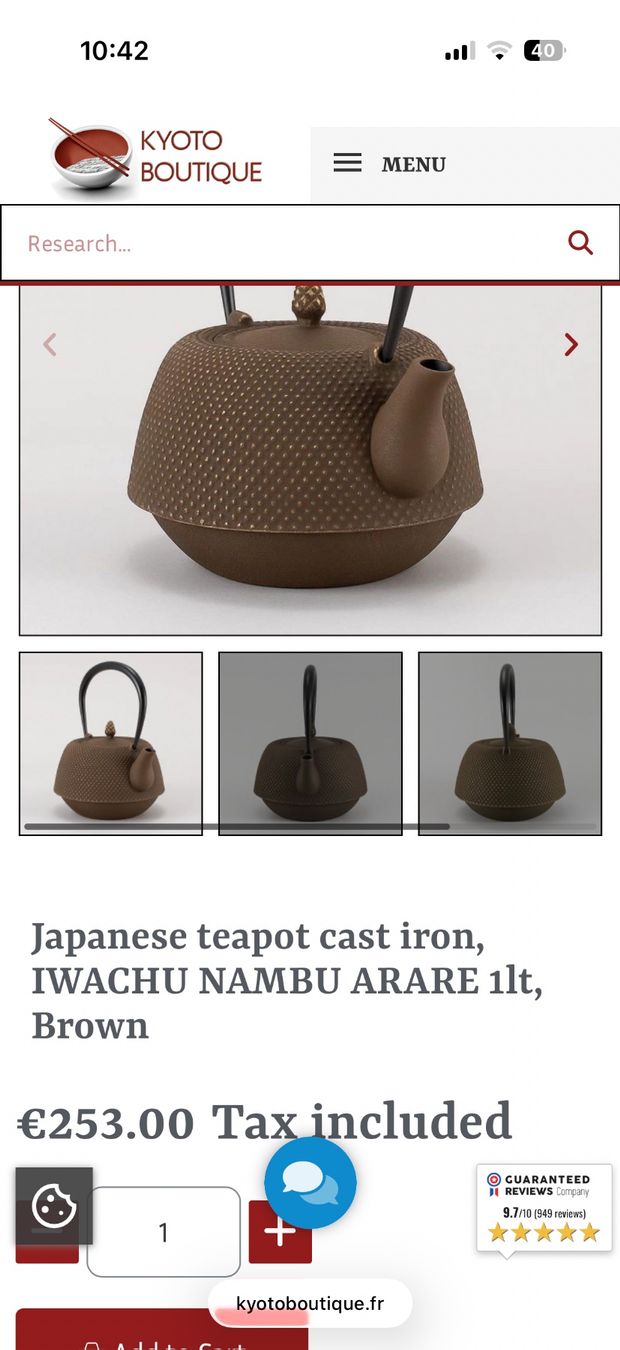 Teiere: Iwachu Cast Iron Japanese Tea Kettle, 0,8 l – Nuovo e nell'imballaggio originale da Corsier GE venduto da Karol_save_planet 9