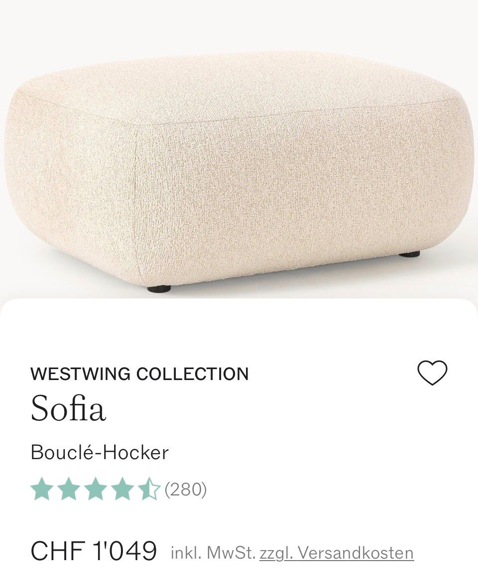 Westwing Divani: Westwing Sofia Modul-Sofa Bouclé 4-Sitzer gebraucht – Usato da Stäfa venduto da ker_9bcz 2