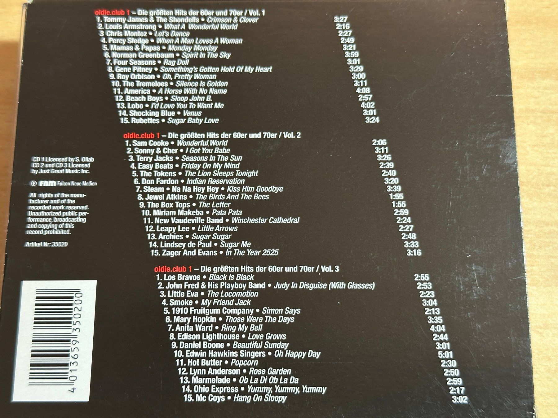 CD: Various – Oldie.club 1 - 3 CD – Usato da Rikon im Tösstal venduto da Alpenmutz 2