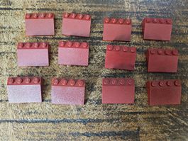 lego 3297 lot de 12 pièces Dark Red Slope 33 3 x 4