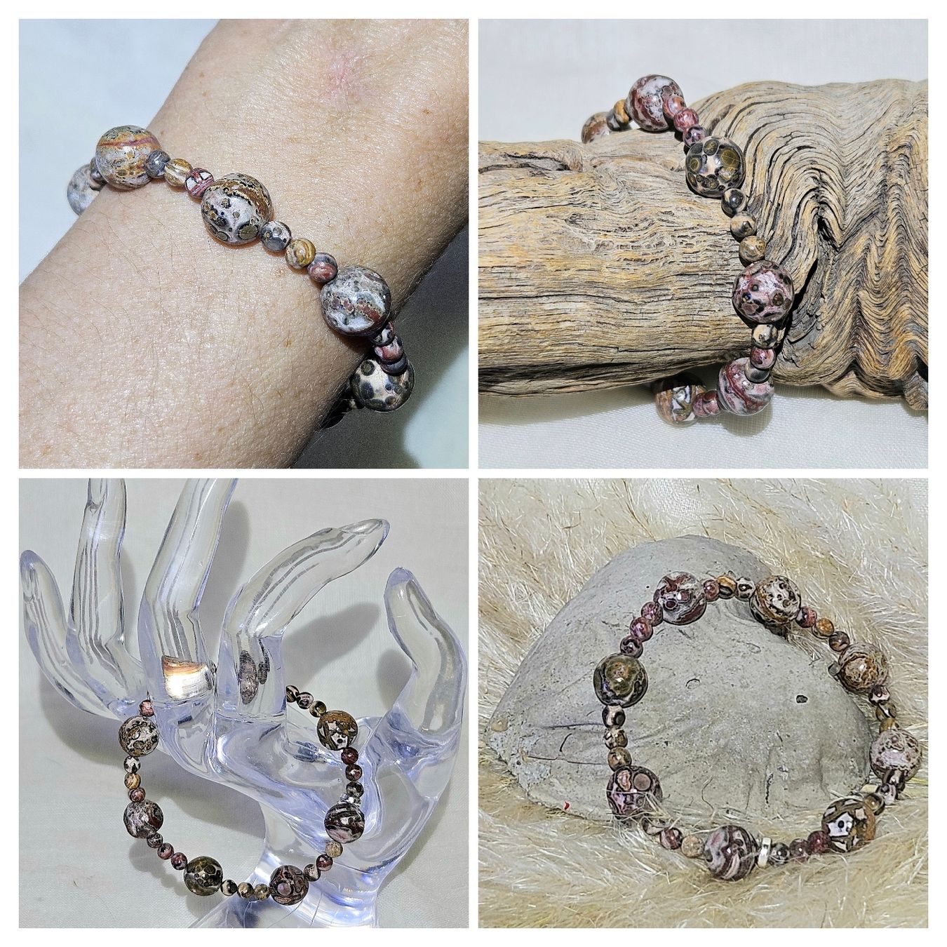 Bracciali & Braccialetti: feine Steinarmk. - Spendenaktion – Nuovo (secondo la descrizione) da Unterkulm venduto da Nachtigall
