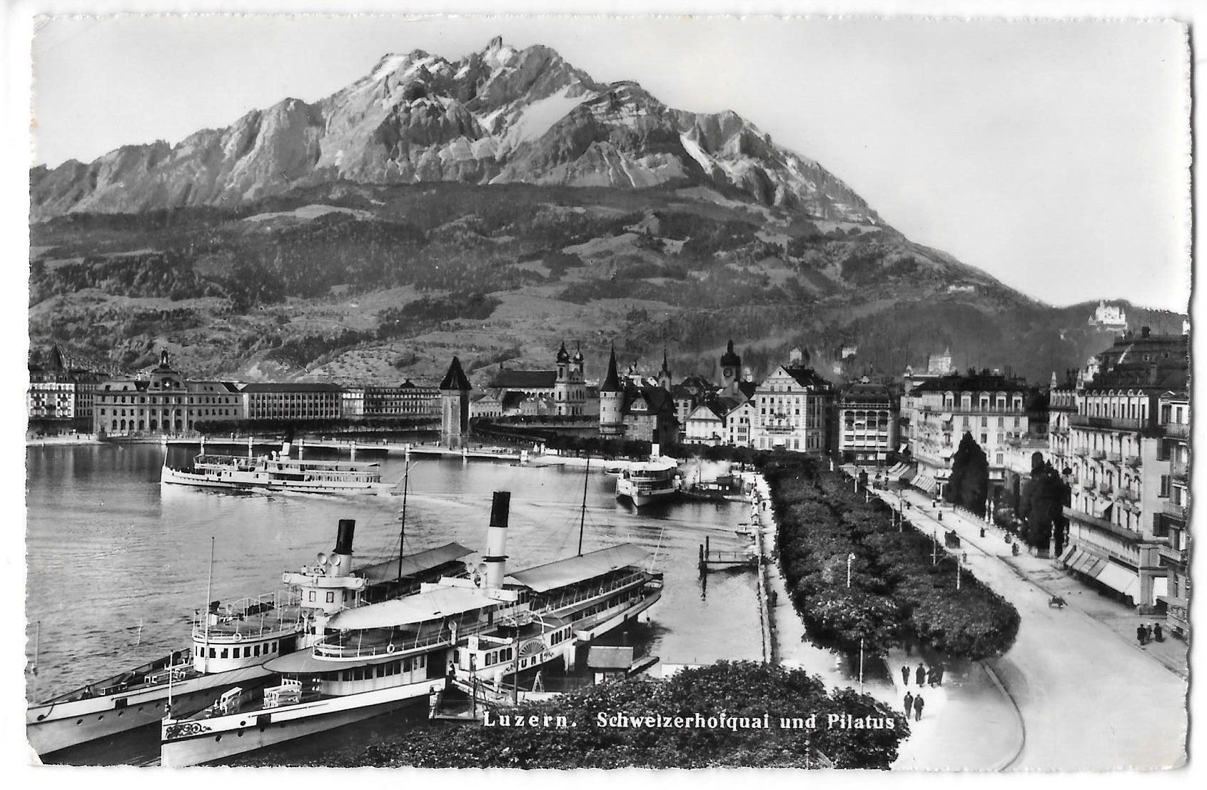 Cartoline postali: Luzern Schweizerhofquai Dampfschiffe – Usato da Olten venduto da clotaldi
