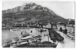Luzern Schweizerhofquai Dampfschiffe
