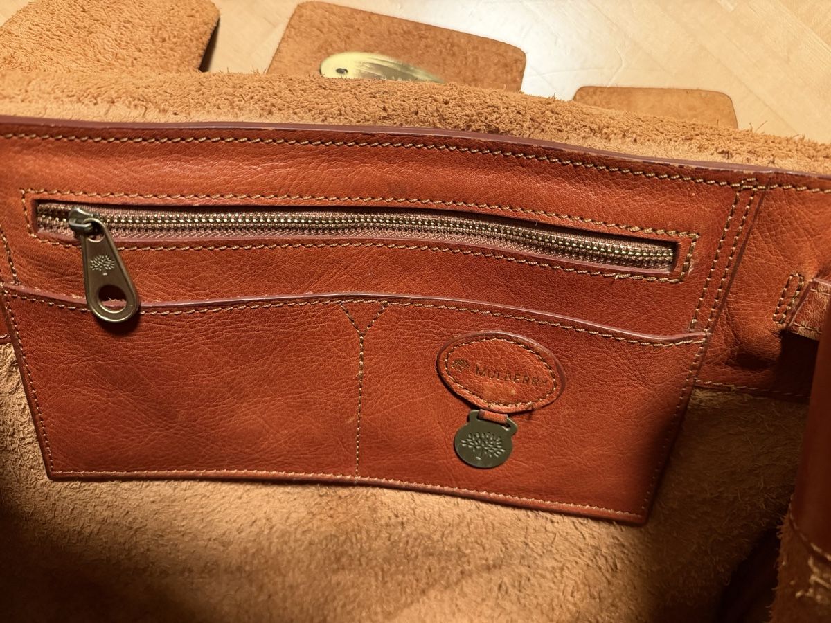 Taschen: Echtleder Lederhandtasche, braun, eckig 35cm – Gebraucht aus Winterthur von pkdm 4