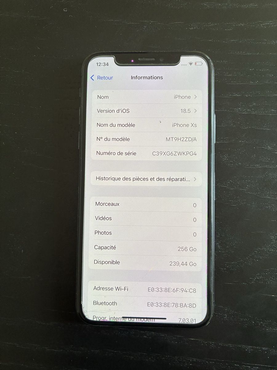 Apple Telefoni cellulari / Smartphones: IPhone XS 256Go - Batterie 78% – Usato da Praz (Vully) venduto da tr0702 1