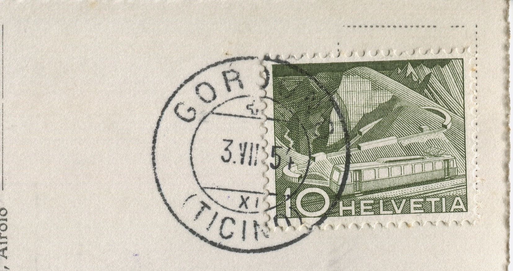 Ansichtskarten: Gorduno Panorama 1954 – Gebraucht aus coglio von Tascia1 1