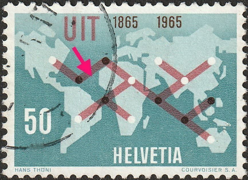 Tutti i francobolli: Fernmeldeverbindungen, Abart/Retouche 431.3.01 – Usato da Aarburg venduto da Aare10 1