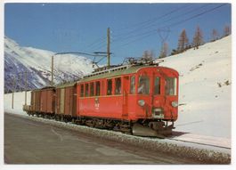 BERNINA SUOT Berninabahn, Güterzug der Rhätischen Bahn