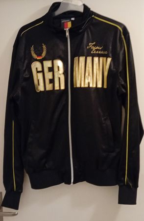 GERMANY DEUTSCHLAND HERREN TRAININGSJACKE SCHWARZ GOLD GR. L