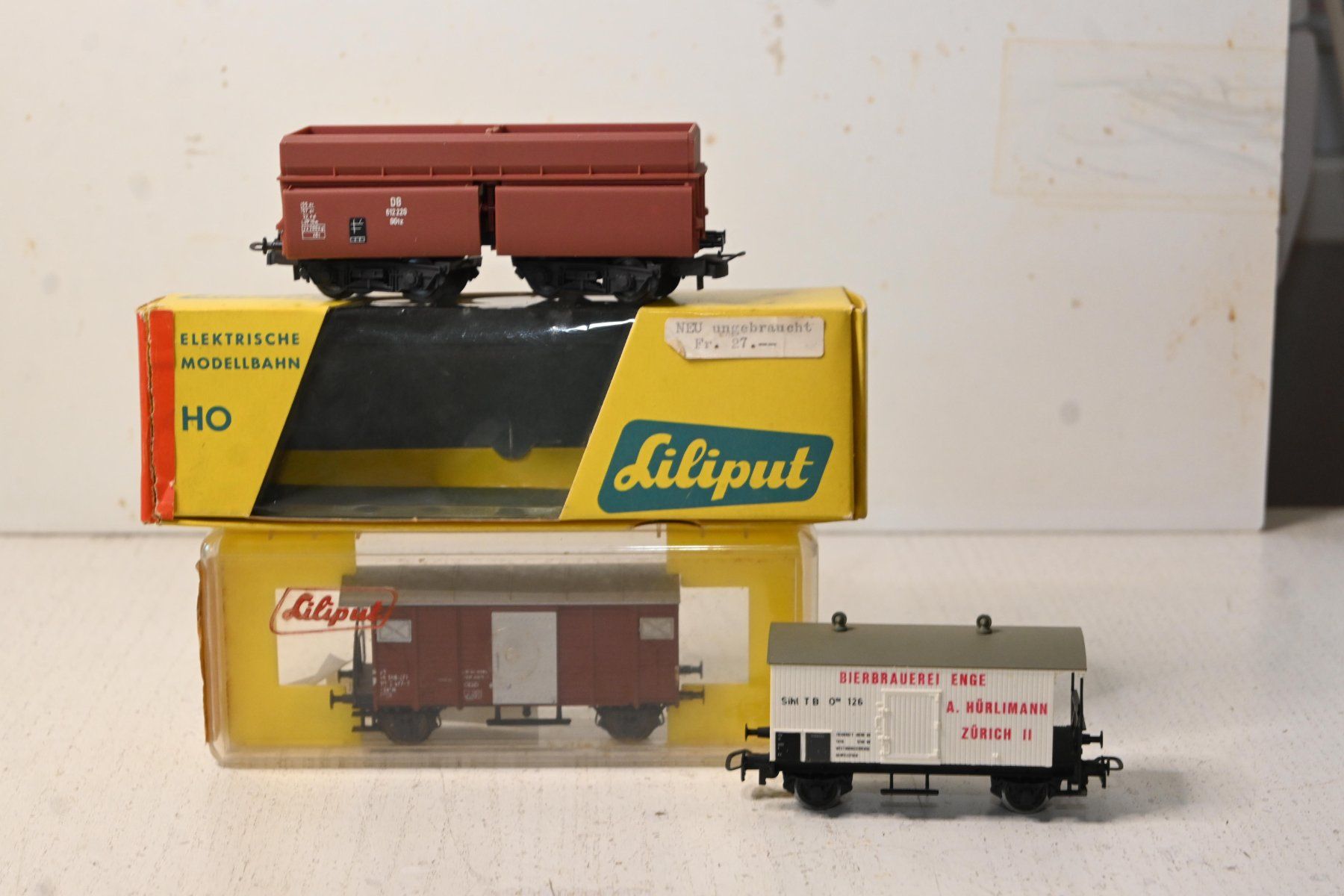 Liliput Modellini di ferrovie: Liliput HO Modellbahn Waggons+ Ruco HO/DC – Usato da Laupen ZH venduto da Zmoewe