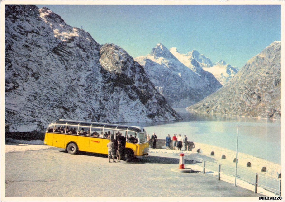 Cartes postales: Postauto // Grimsel FBW Saurer etc. CH Alpenpost Stausee – D'occasion à Basel par intermezzo12