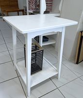 Tisch mit 1 Zusatztablar - weiss lackiert - TOP!