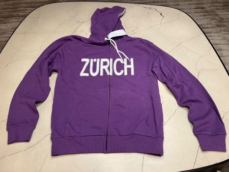 Kapuzenjacke / Hoodie " Zürich" violett/Reissverschluss neu