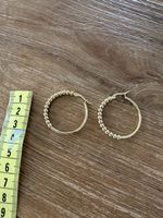 Neue goldene Ohrringe mit Kugeln, Modeschmuck, Gold