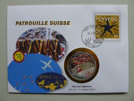 2019 Patrouille Suisse Numisbrief "Fete des Vignerons"