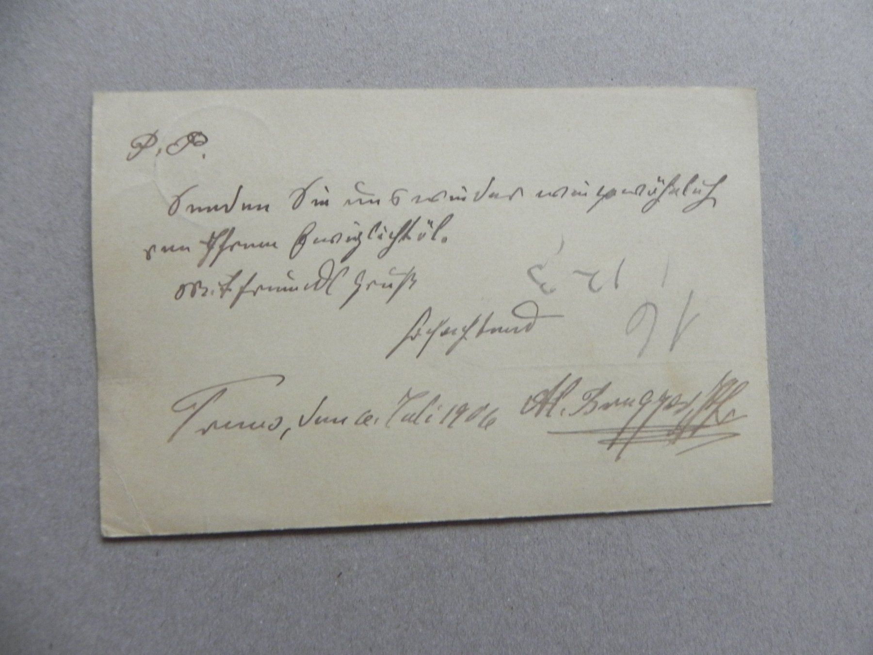 Cartoline postali: Truns Graubünden GR Post Stempel 1906 – Usato da Siebnen venduto da krimsie 1