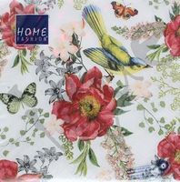 Serviette bird and roses (1401) 2Stk.