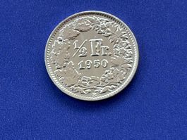 1/2 Fr. 1950 sehr schön erhalten