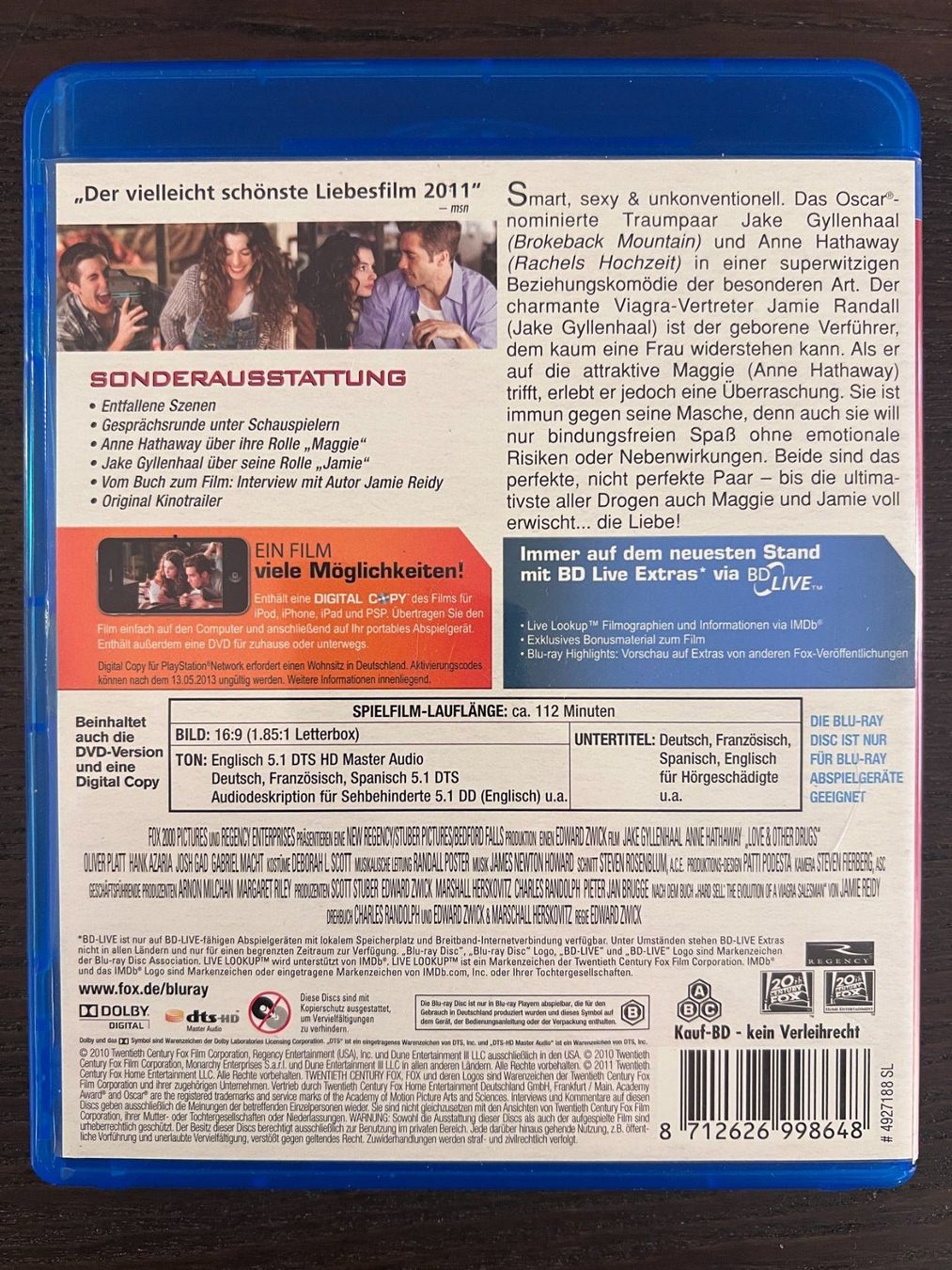 Alle DVDs: Love & other Drugs – Gebraucht aus Zürich von Blu-ray_ZH 1