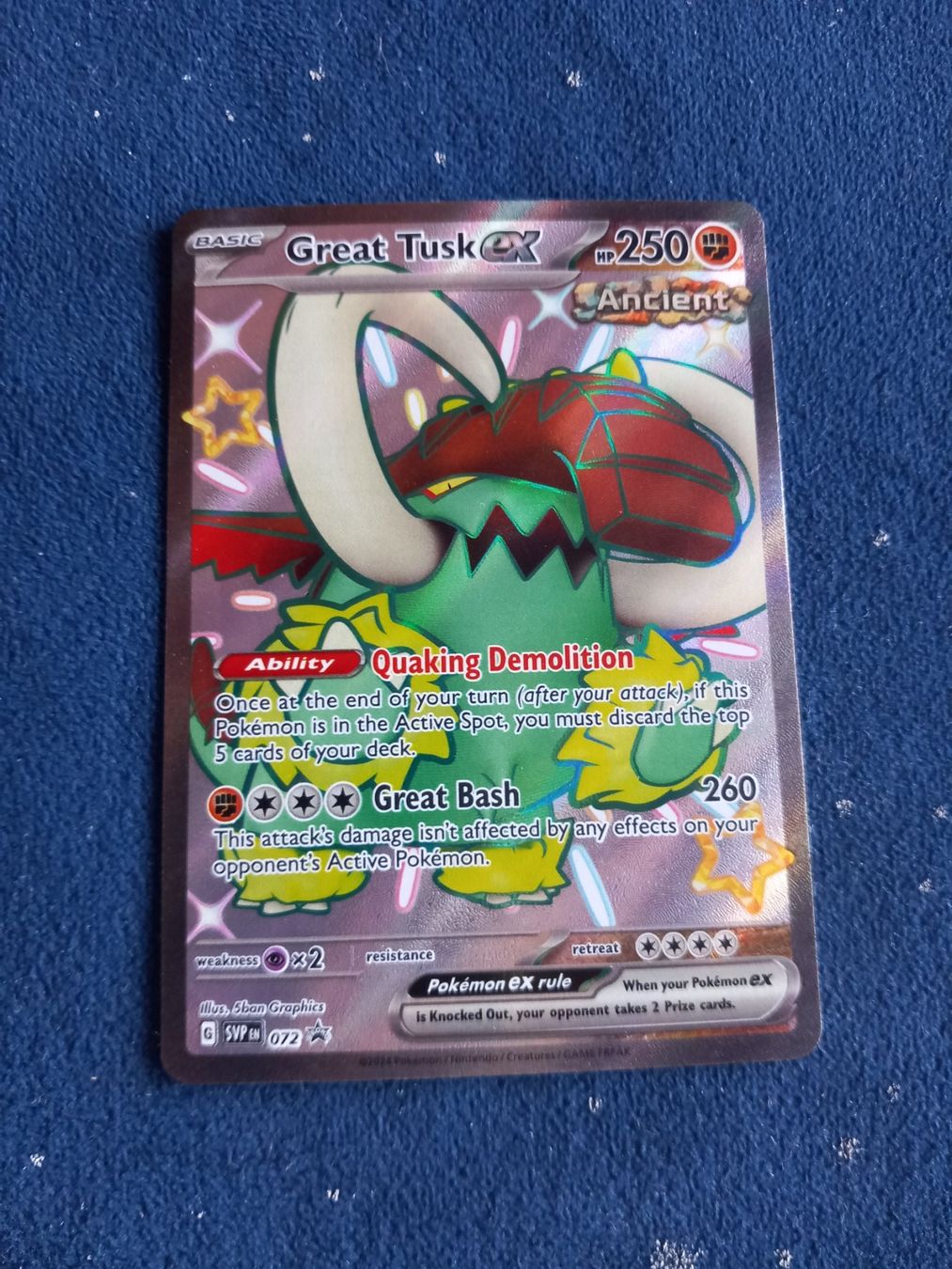 Shiny Great Tusk EX (EN) SVP Black Star Promos - SVP 072 (Neu (gemäss