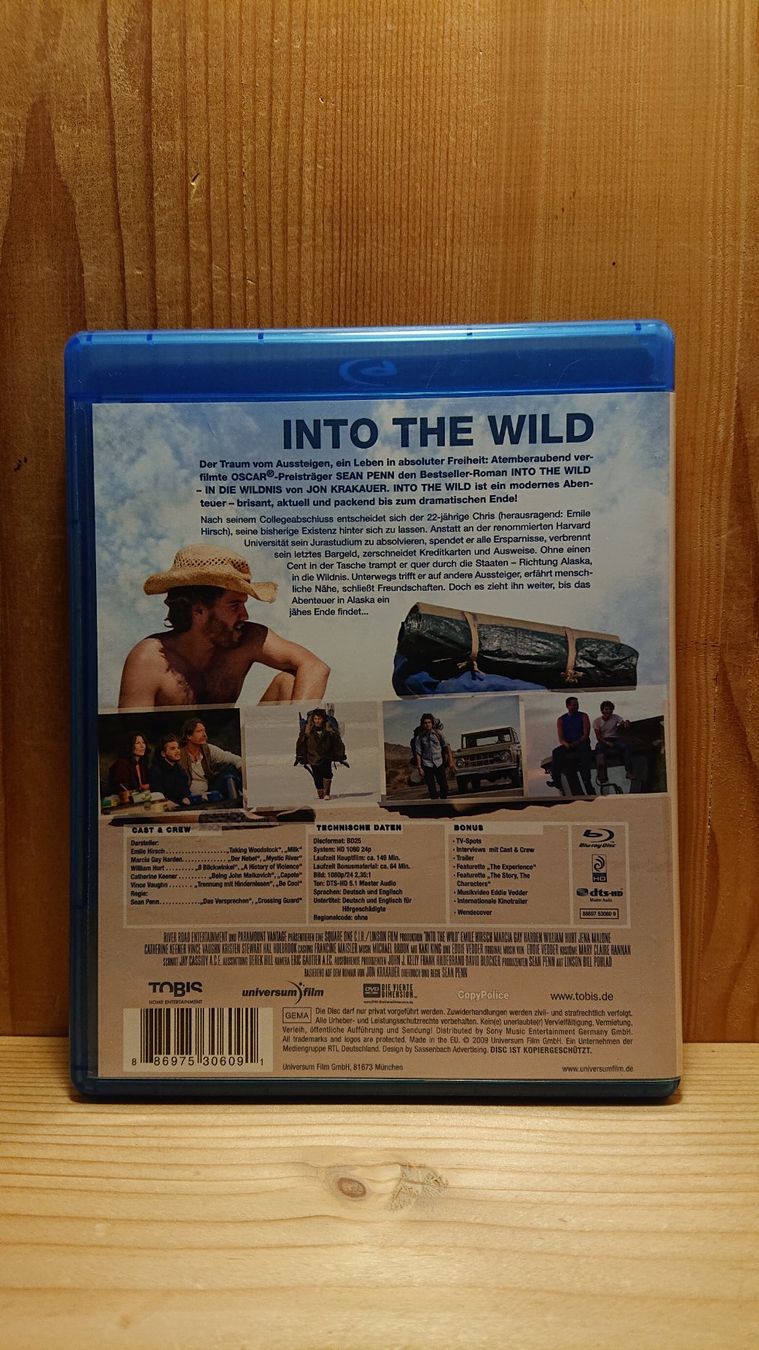 Tous les DVDs: INTO THE WILD Blu-Ray – D'occasion à Wilderswil par Exebub 1