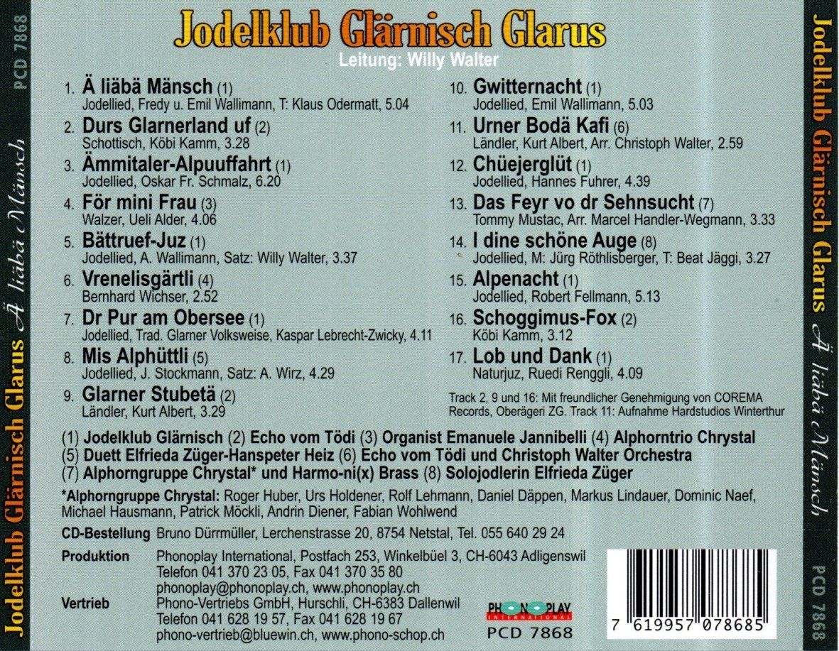 CDs: Jodelklub Glärnisch Glarus - CD – Gebraucht aus Greifensee von scharmant 1