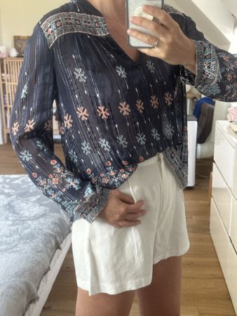 Chemise Joie bleue imprimée taille S-M