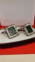 Elegante Vintage Manschettenknöpfe, Silber, Top Zustand!