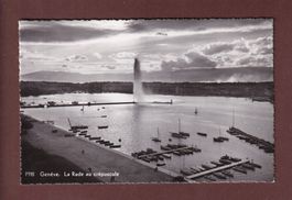 GENEVE - La Rade au crépuscule